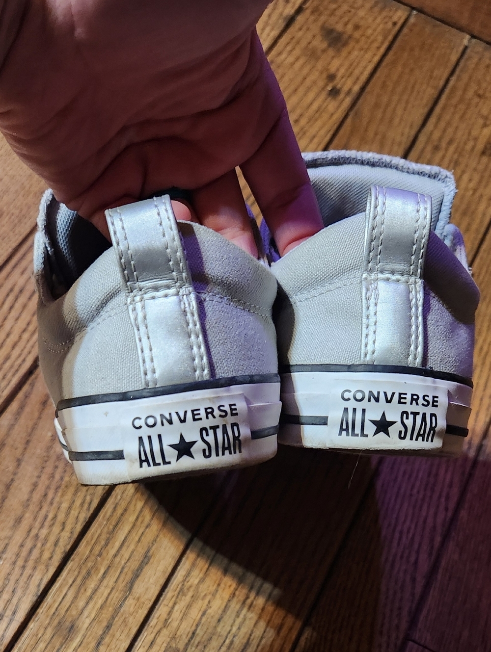 Converse All*Star Light Gray Canvas High-Top Sneakers - Picture 6 of 6